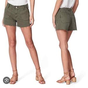 NWT Paige Mayslie Utility Short in Vintage Ivy Green